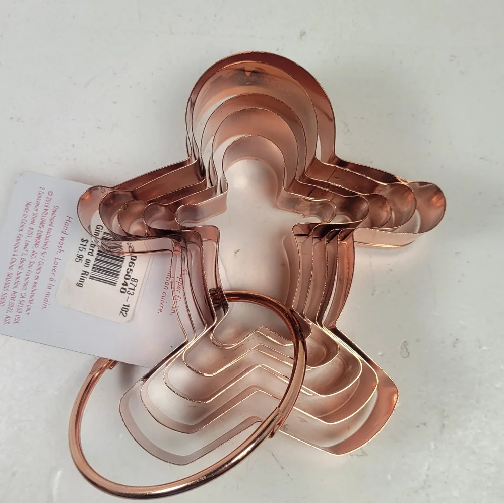 Williams Sonoma Copper Cookie Cutters Set